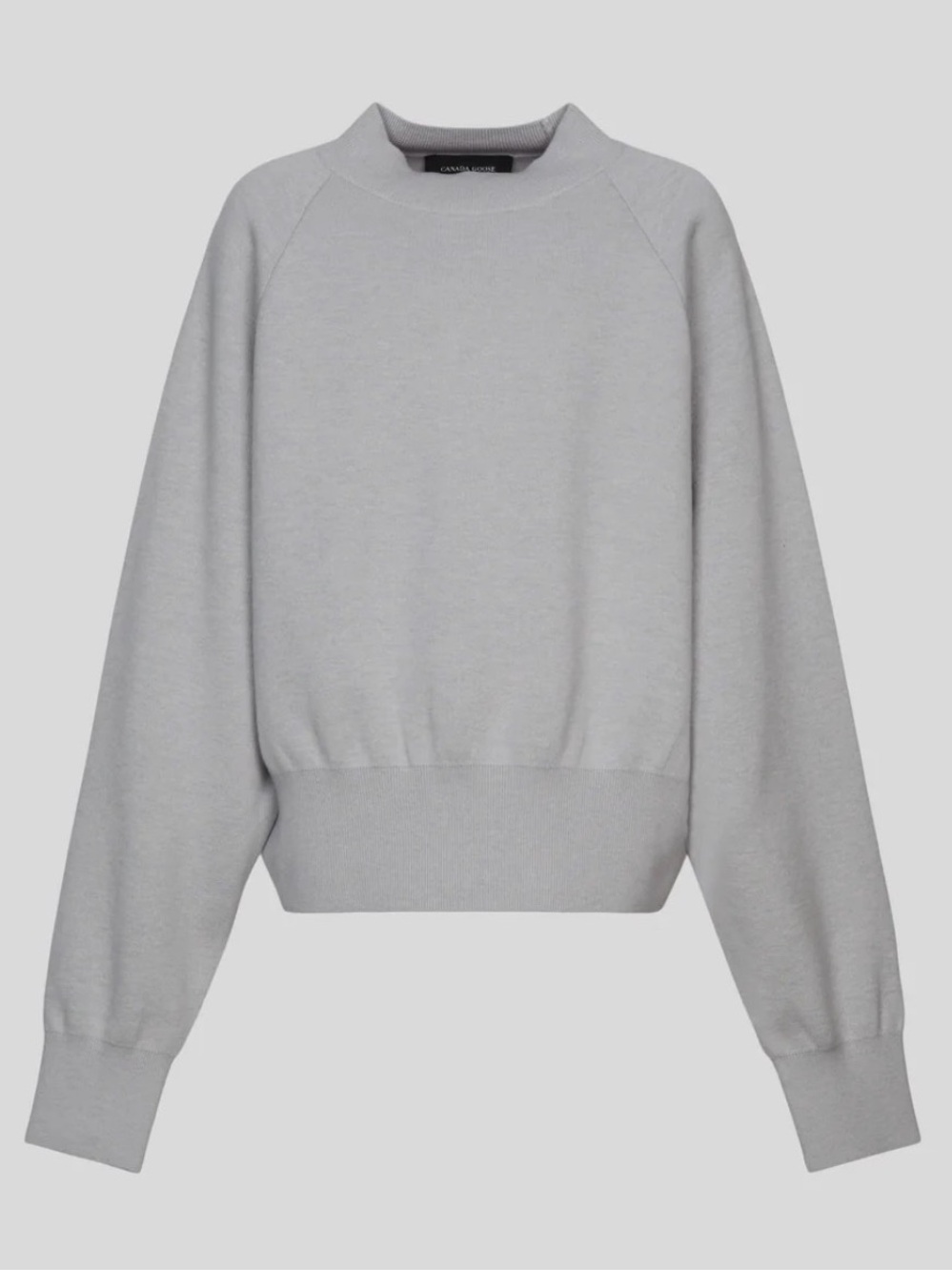 🆕 Canada Goose Women's Holton Mockneck Sweater in Mist Grey - L